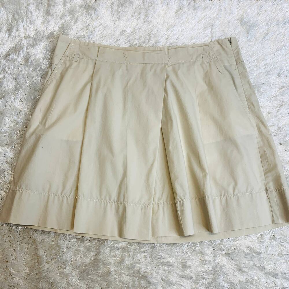 LOFT Light Tan Skirt Sz 6 100% Cotton Preppy Boho